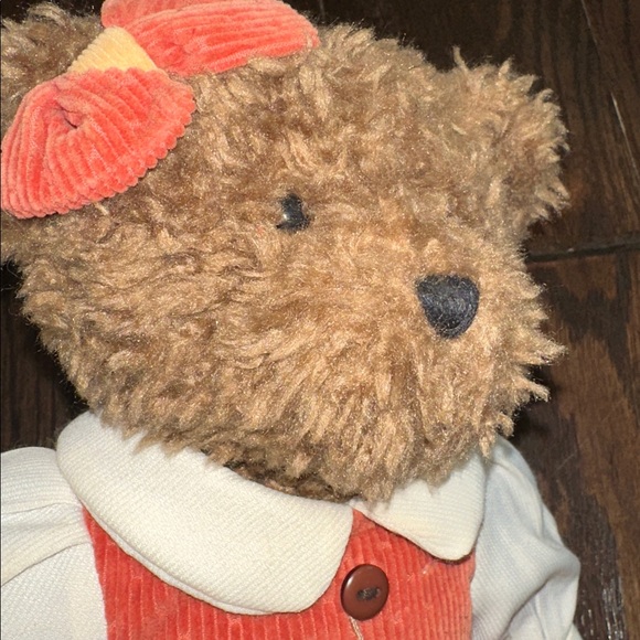 Boyds Bear in Orange Corduroy Dress scarecrow design on front new with tag - Picture 5 of 9